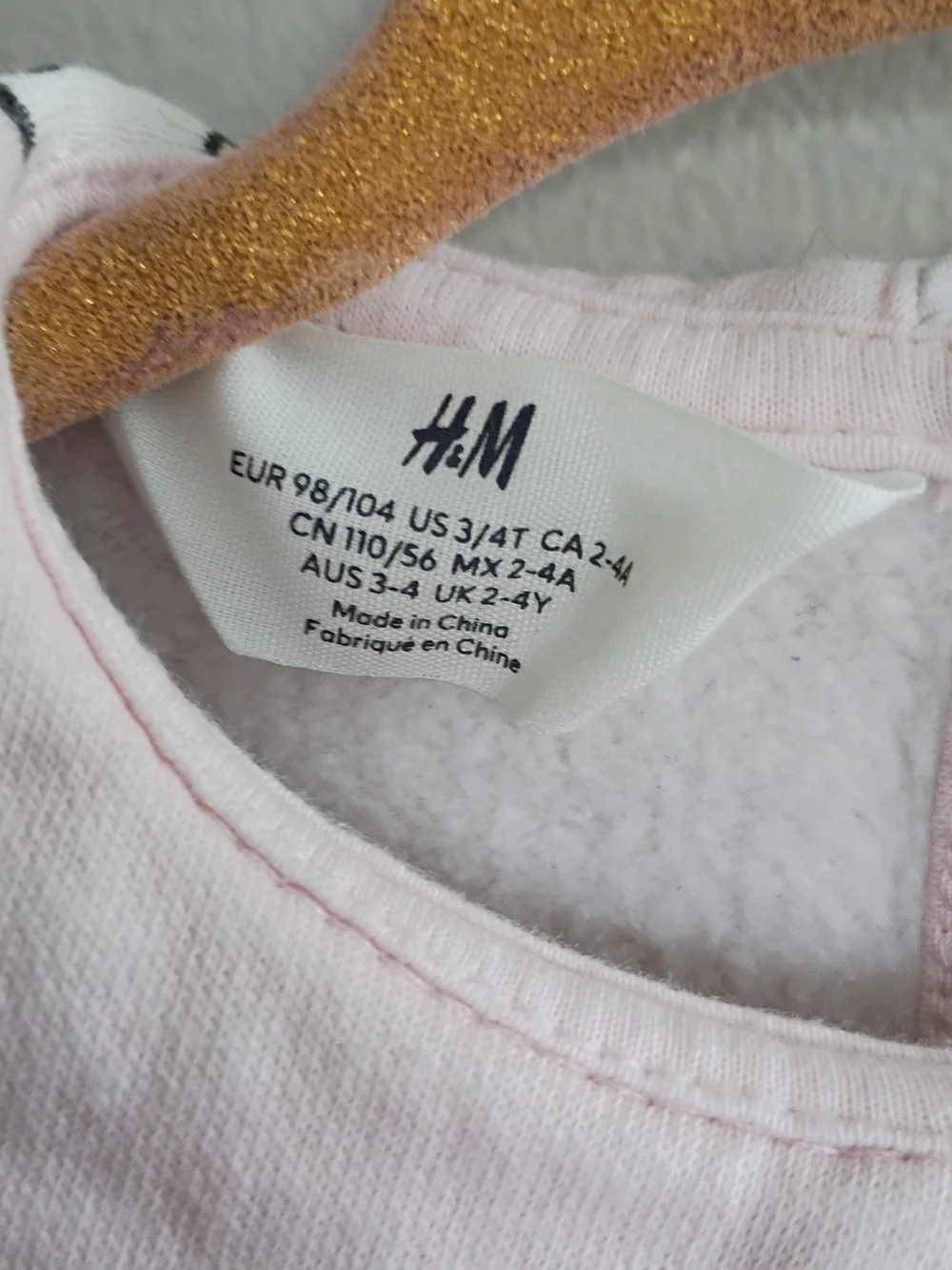 H&M Sanrio Collab, Light Pink Long-Sleeve Nightgown Dress with Peter Pan Collar